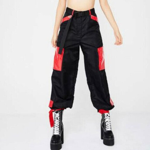 I.AM.GIA imperator cyber punk utility nylon parachute cargo rave pants - Picture 1 of 8